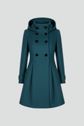 Women’s Coat with Hood and Double Button Front 1