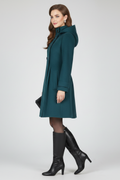 Women’s Coat with Hood and Double Button Front 4