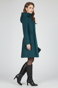 Women’s Coat with Hood and Double Button Front 3