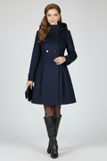 Women’s Coat with Hood and Double Button Front 6