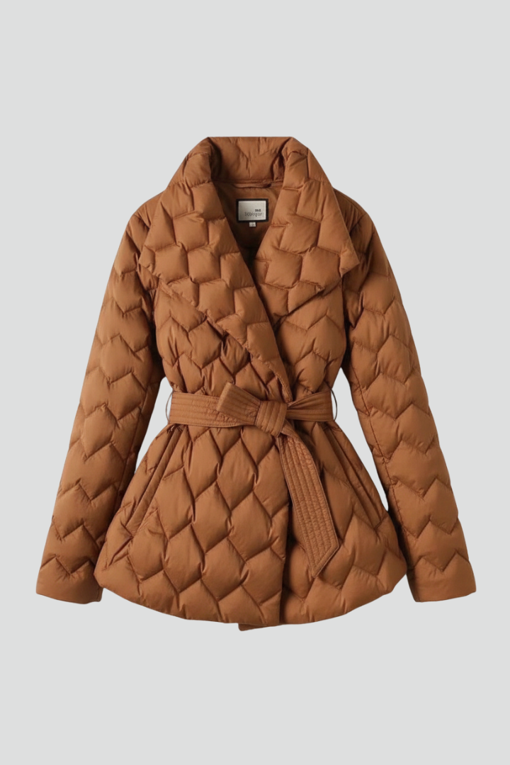 Harper | Elegant Belted Down Coat for Winter