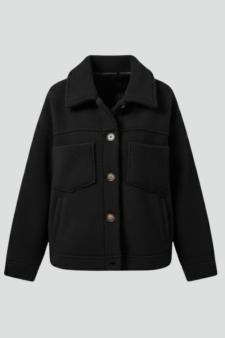 Willow | Button-Front Fleece Jacket with Pockets