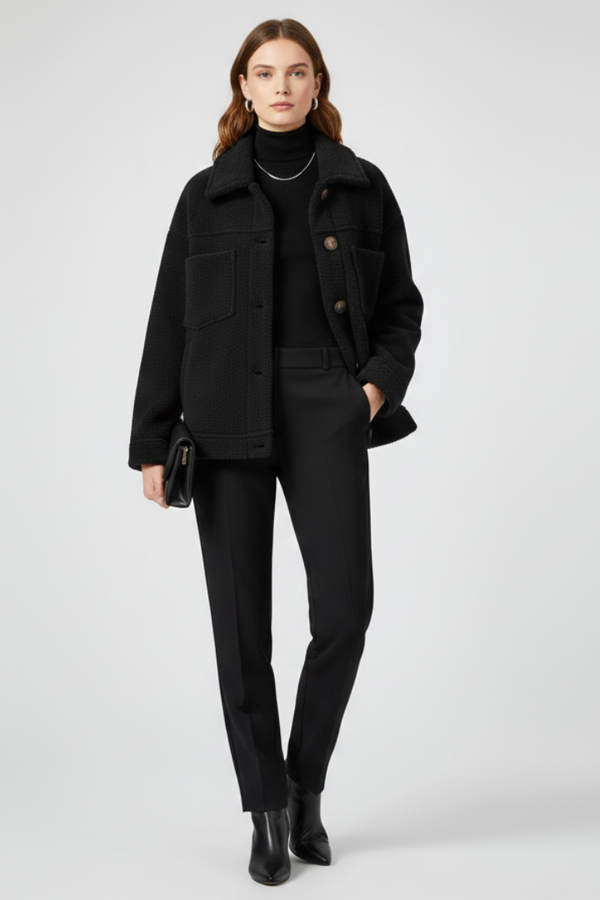 Willow | Button-Front Fleece Jacket with Pockets