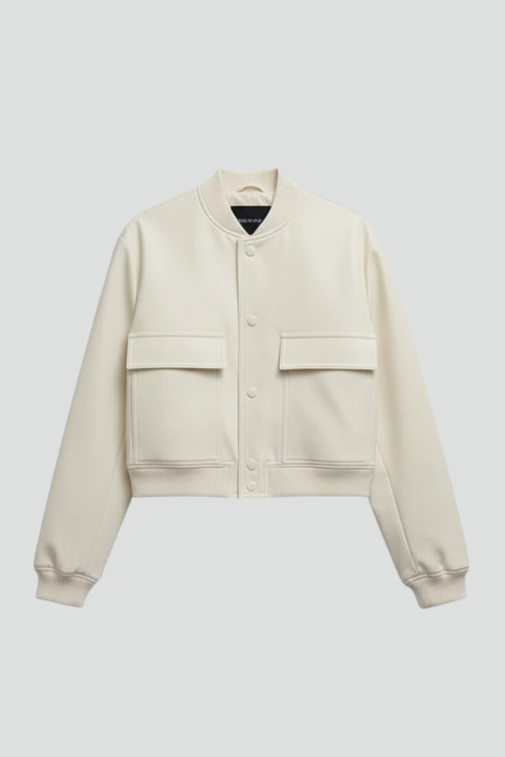 Simone | Button-Front Jacket with Elastic Hem