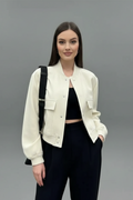 Simone | Button-Front Jacket with Elastic Hem 2