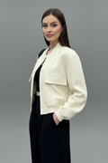 Simone | Button-Front Jacket with Elastic Hem 5