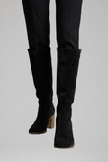 Pull-On Block Heel Knee-High Boots for Women 3