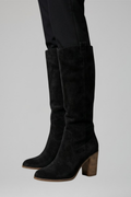 Pull-On Block Heel Knee-High Boots for Women 5