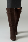 Pointed Toe Decorative Tab Knee-High Boots for Women 5