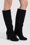 Pointed Toe Decorative Tab Knee-High Boots for Women 2