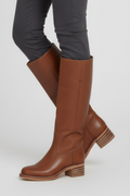 Round Toe Block Heel Knee-High Boots for Women 4