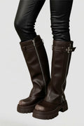 Platform Side Zip Knee-High Boots for Women 3