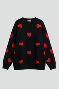 Quinn | Sweet Women's Heart Pattern Knit Jumper 1