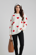 Quinn | Sweet Women's Heart Pattern Knit Jumper 6