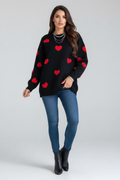 Quinn | Sweet Women's Heart Pattern Knit Jumper 3