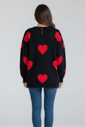 Quinn | Sweet Women's Heart Pattern Knit Jumper 4