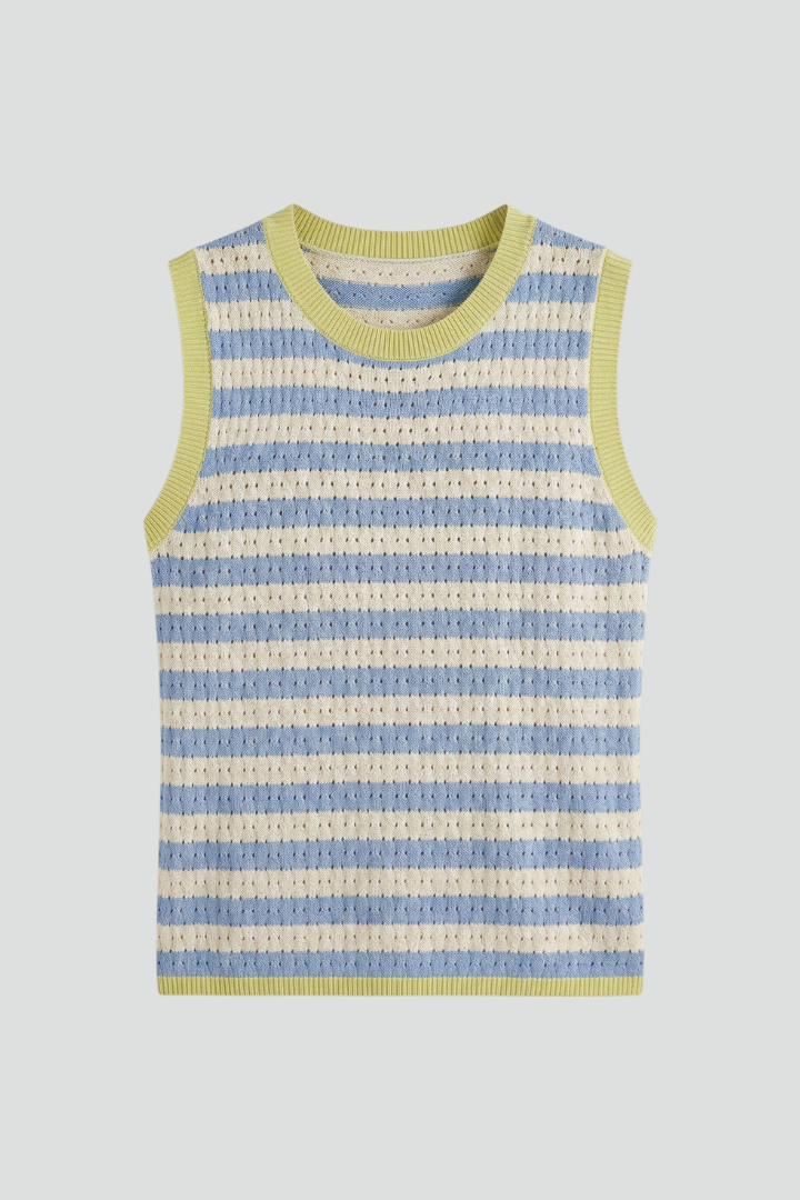Oona | Chic Women's Striped Round Neck Knit Top