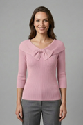 Tamsin | Sweet Women's Bow Detail Knit Top 6