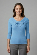 Tamsin | Sweet Women's Bow Detail Knit Top 5