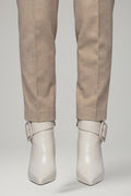 Buckle Detail Leather Ankle Boots for Women 4