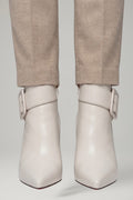 Buckle Detail Leather Ankle Boots for Women 2