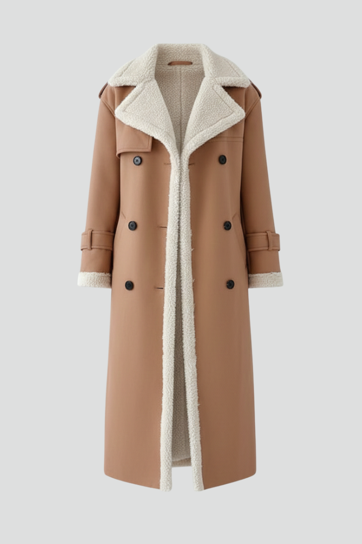 Margot | Elegant Lapel Collar Coat with Trim Detail