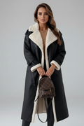 Margot | Elegant Lapel Collar Coat with Trim Detail 6