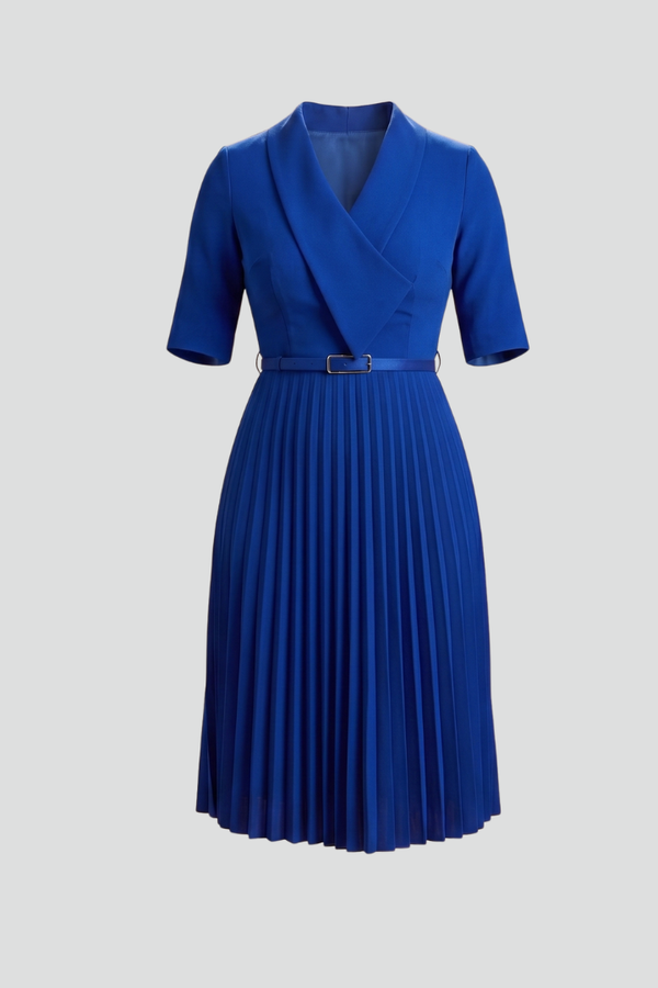 Midi Dress Asymmetrical Neckline Cocktail Fitted