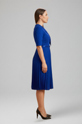 Midi Dress Asymmetrical Neckline Cocktail Fitted 3