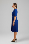 Midi Dress Asymmetrical Neckline Cocktail Fitted 4