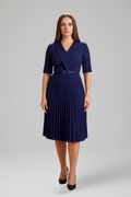 Midi Dress Asymmetrical Neckline Cocktail Fitted 6