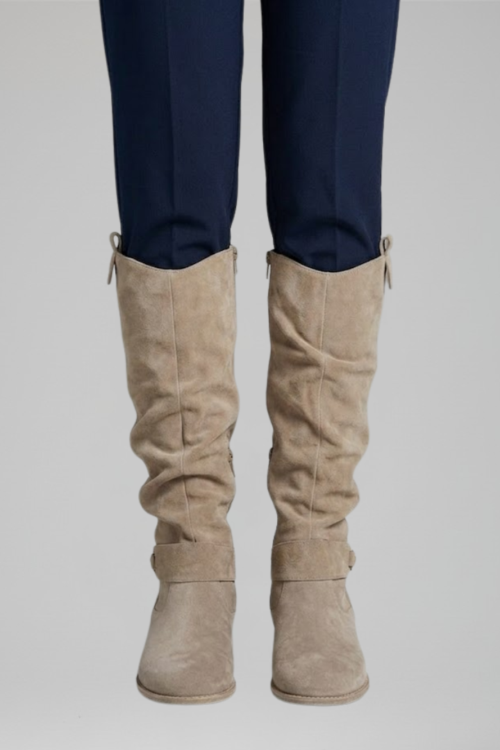 Women's Orthopaedic Knee High Boots, Slouch Faux Suede