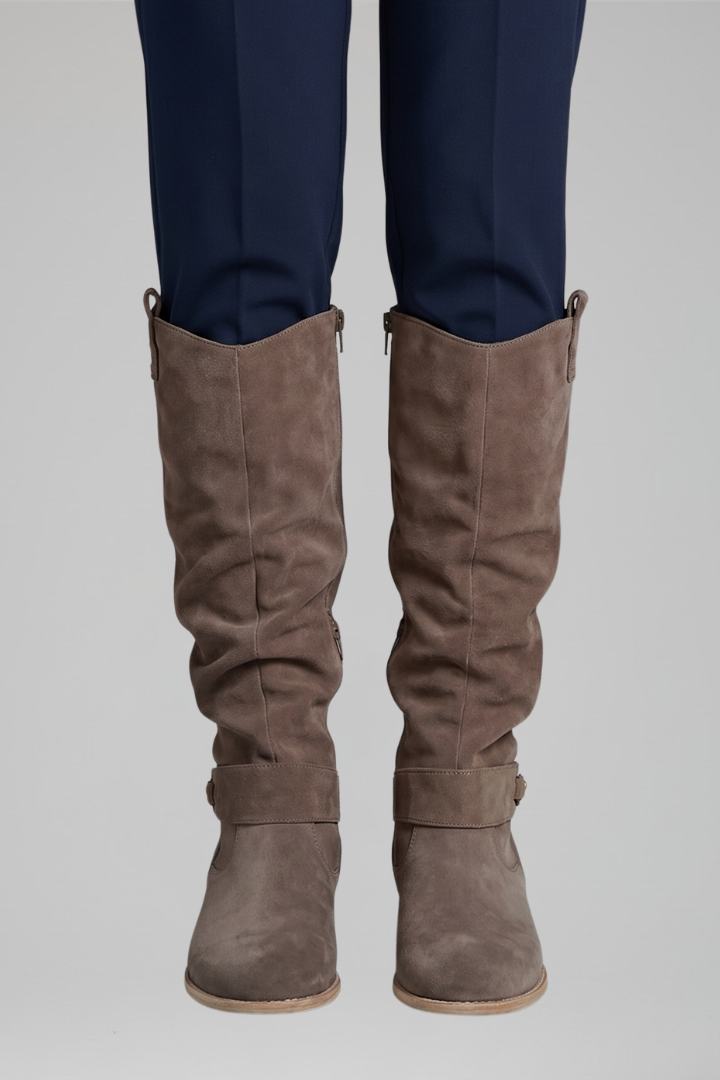 Women's Orthopaedic Knee High Boots, Slouch Faux Suede
