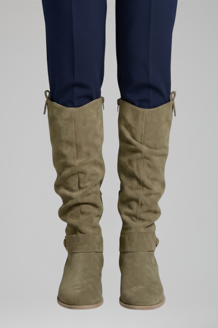 Women's Orthopaedic Knee High Boots, Slouch Faux Suede