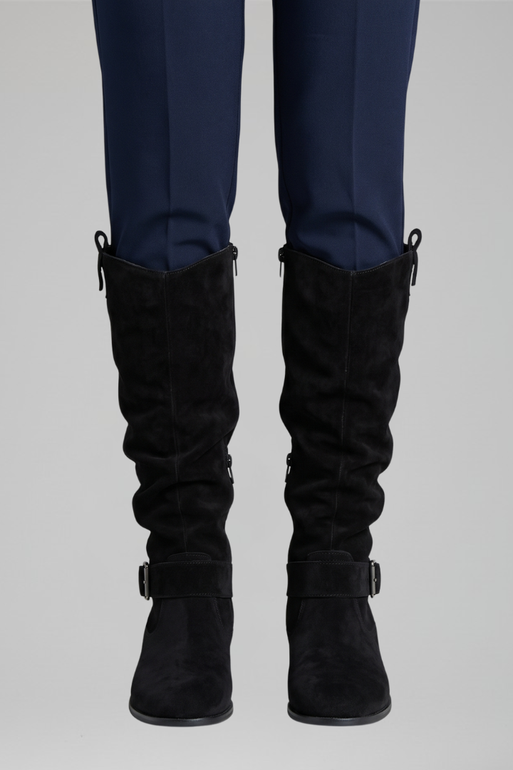 Women's Orthopaedic Knee High Boots, Slouch Faux Suede