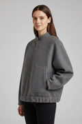Odette | Oversized Ribbed-Collar Zip Jacket 3