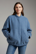 Odette | Oversized Ribbed-Collar Zip Jacket 5