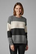Winnie | Chic Women's Striped Ribbed Trim Sweater 2