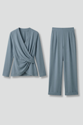 Petra | Chic Women's Wrap Top Two-Piece Set 1