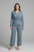 Petra | Chic Women's Wrap Top Two-Piece Set 2
