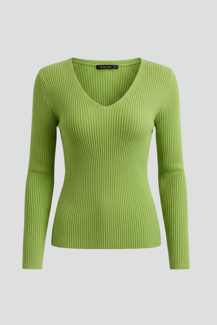 Valentina | Chic Women's V-Neck Knit Jumper