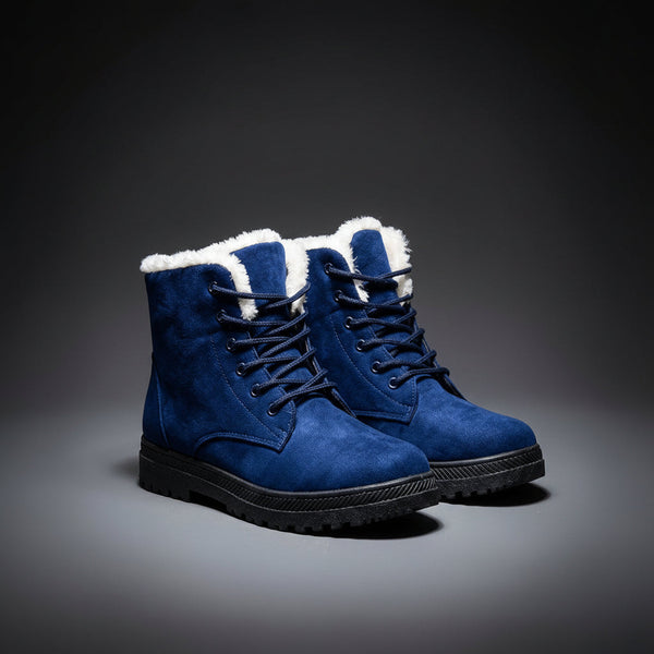 Lace-Up Faux Fur Lined Winter Boots for Women