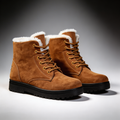 Faux Fur Lined Winter Boots for Women, Lace Up 3