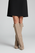 Wide Calf Block Heel Knee-High Boots for Women 6