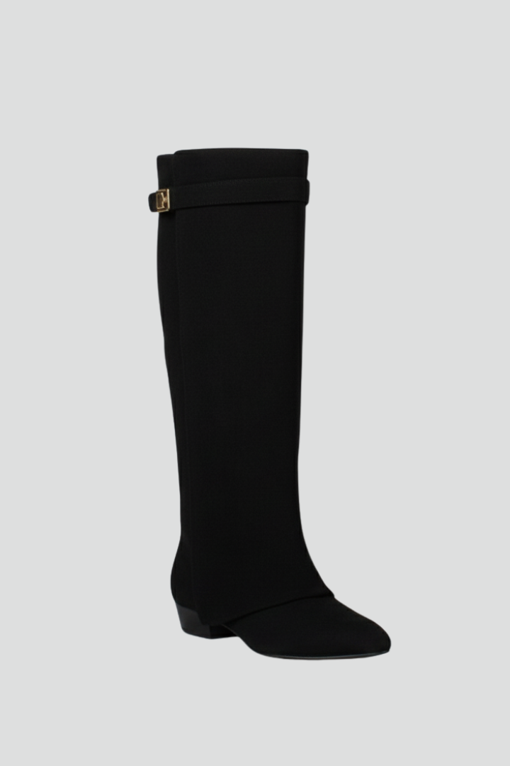 Wide Calf Block Heel Knee-High Boots for Women