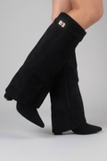 Wide Calf Block Heel Knee-High Boots for Women 2