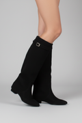Wide Calf Block Heel Knee-High Boots for Women 4
