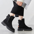 Side Zip Structured Winter Ankle Boots for Women 3