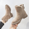 Side Zip Structured Winter Ankle Boots for Women 2