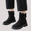 Side Zip Structured Winter Ankle Boots for Women 1